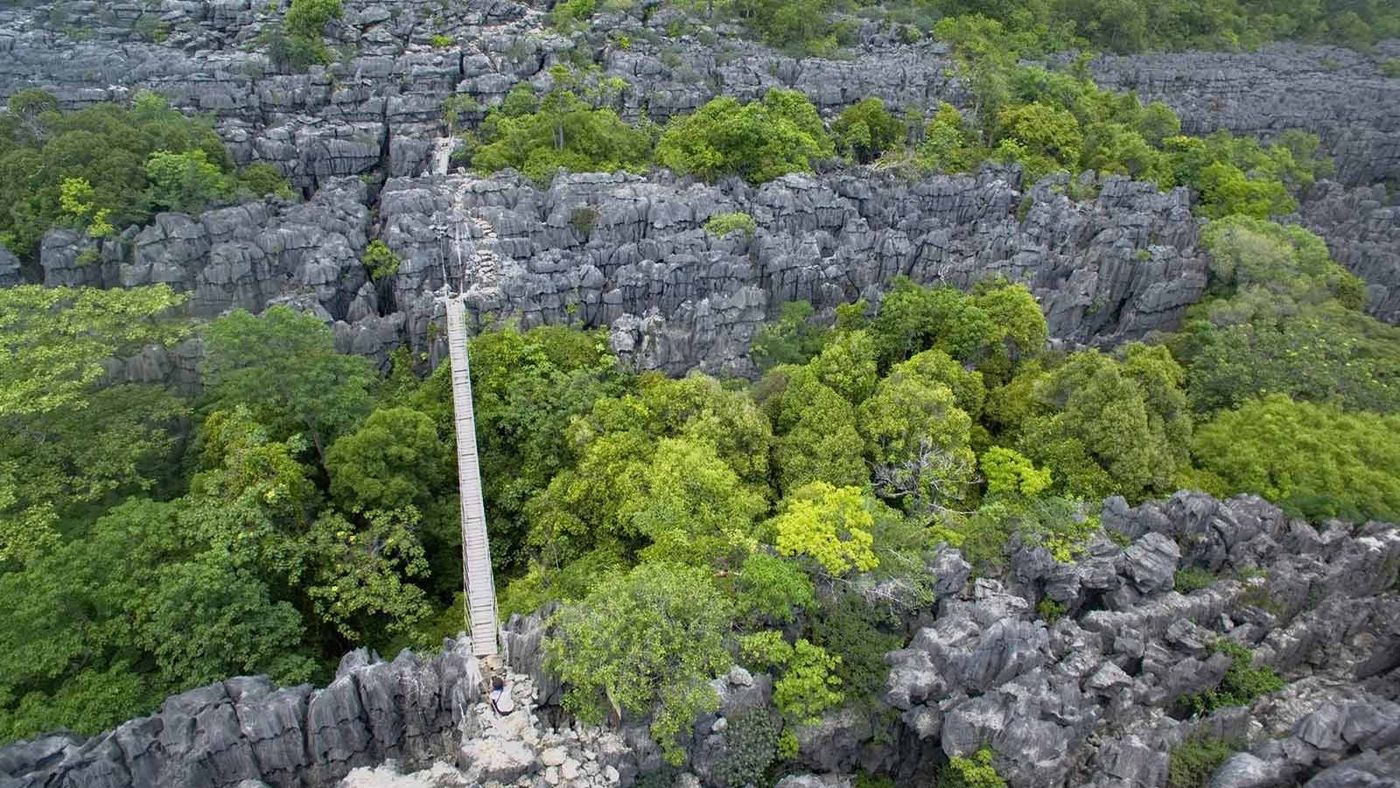 Tsingy vus du ciel par drone